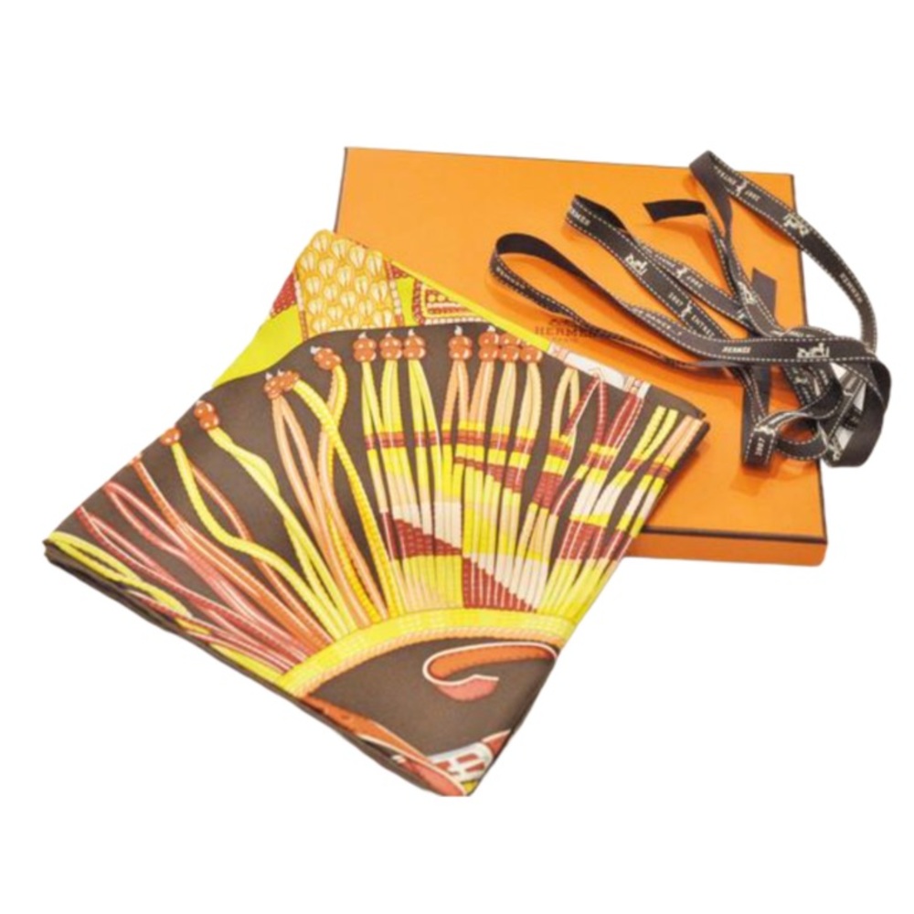 Hermes Ceintures Et Liens Motif Silk Scarf 90 Cm